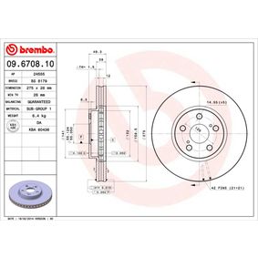 09.6708.10 BREMBO Disco freno